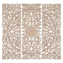 Best reviews of ๐คฉ 48" Beige Traditional Wood Wall Decor Set by Ivory and Iris โญ