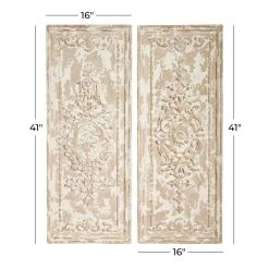 Promo 😉 41" Beige Vintage Wall Decor Set by Ivory and Iris 🌟 -Cheap Ivory and Iris Store D365379S 5