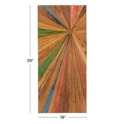 Deals 🎁 39" Brown Rustic Abstract Teak Wood Wall Decor by Ivory and Iris 👏 -Cheap Ivory and Iris Store D365380S 8