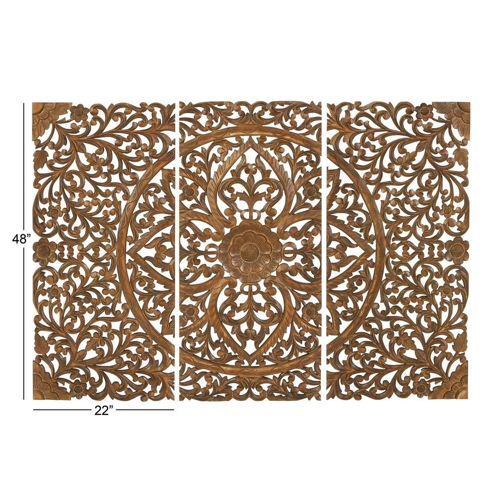Wholesale 🧨 48" Brown Wood Traditional Wall Decor, 3ct. by Ivory and Iris ❤️ 4 Wholesale 🧨 48" Brown Wood Traditional Wall Decor, 3ct. by Ivory and Iris ❤️ - Image 4