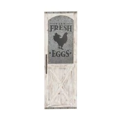 Best Sale 🔔 47" Black Wood Farm Fresh Eggs Wall Decor by Ivory and Iris ⌛