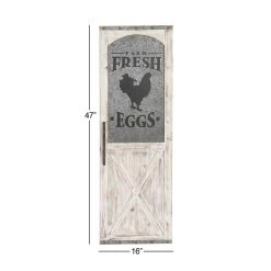 Best Sale 🔔 47" Black Wood Farm Fresh Eggs Wall Decor by Ivory and Iris ⌛ -Cheap Ivory and Iris Store D365385S 7