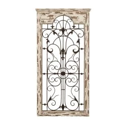 Buy ❤️ 51" White Metal Rustic Ornamental Wall Decor by Ivory and Iris 🥰