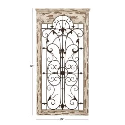 Buy ❤️ 51" White Metal Rustic Ornamental Wall Decor by Ivory and Iris 🥰 -Cheap Ivory and Iris Store D365389S 7