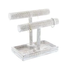 Best Pirce π₯° 12" White Mango Wood Natural Jewelry Stand by Ivory and Iris π―