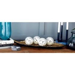 Buy 👏 4" White Glass Decorative Glam Orbs, 4ct. by Ivory and Iris 💯 -Cheap Ivory and Iris Store D365401S 7