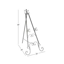 Budget ✨ 49'' Black Iron Traditional Easel by Ivory and Iris ✨ -Cheap Ivory and Iris Store D365403S 6