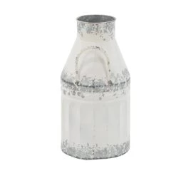 Top 10 ✔️ Distressed White Metal Farmhouse Decorative Jar, 2ct. by Ivory and Iris ❤️ -Cheap Ivory and Iris Store D365407S 3
