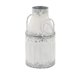 Top 10 ✔️ Distressed White Metal Farmhouse Decorative Jar, 2ct. by Ivory and Iris ❤️ -Cheap Ivory and Iris Store D365407S 4