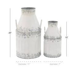 Top 10 ✔️ Distressed White Metal Farmhouse Decorative Jar, 2ct. by Ivory and Iris ❤️ -Cheap Ivory and Iris Store D365407S 7