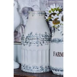 Top 10 ✔️ Distressed White Metal Farmhouse Decorative Jar, 2ct. by Ivory and Iris ❤️ -Cheap Ivory and Iris Store D365407S 8