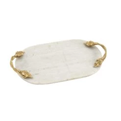 Outlet π― 20" White Marble Natural Serving Tray by Ivory and Iris π