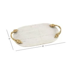 Outlet π― 20" White Marble Natural Serving Tray by Ivory and Iris π 8 Outlet π― 20" White Marble Natural Serving Tray by Ivory and Iris π -Cheap Ivory and Iris Store D365408S 6