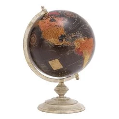 Best deal 🧨 18" Black Metal Rustic Globe by Ivory and Iris ✨