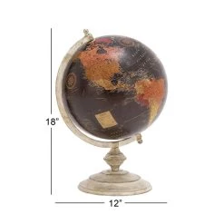 Best deal 🧨 18" Black Metal Rustic Globe by Ivory and Iris ✨ -Cheap Ivory and Iris Store D365409S 6