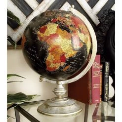 Best deal 🧨 18" Black Metal Rustic Globe by Ivory and Iris ✨ -Cheap Ivory and Iris Store D365409S 7