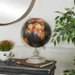 Best deal 🧨 18" Black Metal Rustic Globe by Ivory and Iris ✨ -Cheap Ivory and Iris Store D365409S 8