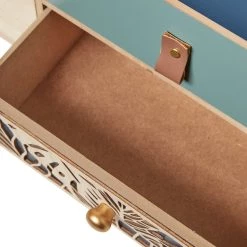 Cheapest 👍 12" Blue Wood Eclectic Jewelry Box by Ivory and Iris ✔️ -Cheap Ivory and Iris Store D365411S 4