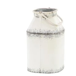 Buy 🥰 White Metal Farmhouse Decorative Jar Set by Ivory and Iris 🧨 -Cheap Ivory and Iris Store D365419S 3