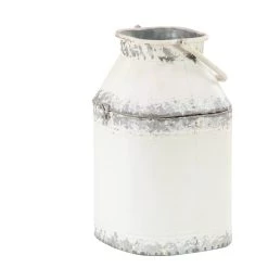 Buy 🥰 White Metal Farmhouse Decorative Jar Set by Ivory and Iris 🧨 -Cheap Ivory and Iris Store D365419S 4