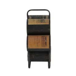 Discount ✔️ 14" Black Metal Industrial Wine Holder Rack by Ivory and Iris 🌟 -Cheap Ivory and Iris Store D365422S 4