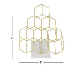 Promo π€© 13" Gold Metal Modern Wine Holder Rack by Ivory and Iris π 12 Promo π€© 13" Gold Metal Modern Wine Holder Rack by Ivory and Iris π -Cheap Ivory and Iris Store D365423S 6