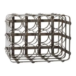 Top 10 ⭐ 16" Black Metal Industrial Wine Holder Rack by Ivory and Iris ⭐