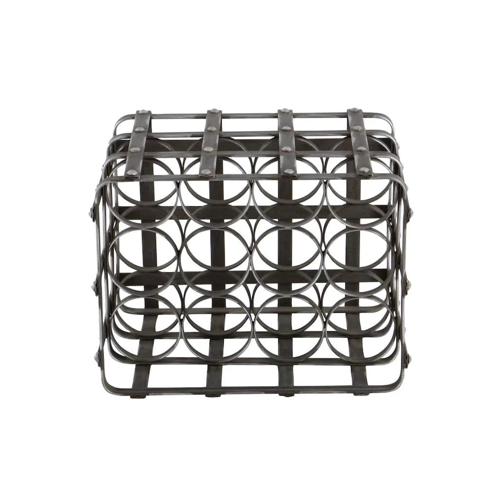 Top 10 ⭐ 16" Black Metal Industrial Wine Holder Rack by Ivory and Iris ⭐ 3 Top 10 ⭐ 16" Black Metal Industrial Wine Holder Rack by Ivory and Iris ⭐ - Image 3