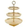 Best Pirce ❤️ Gold Aluminum Glam 3-Tier Tray Stand by Ivory and Iris ✔️