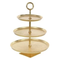 Best Pirce ❤️ Gold Aluminum Glam 3-Tier Tray Stand by Ivory and Iris ✔️