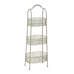 Discount ❤️ White Iron Farmhouse 3 Tier Tray Stand by Ivory and Iris 🔥