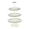 Outlet 👏 25" White Iron Farmhouse 3-Tier Tray Stand by Ivory and Iris 👏