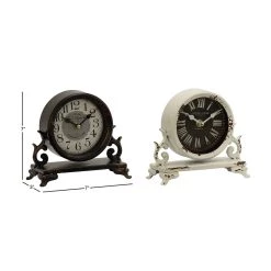Coupon 🔔 7" Metal Vintage Clock Set by Ivory and Iris 🔥 -Cheap Ivory and Iris Store D365443S 11