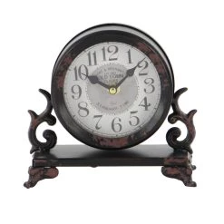 Coupon 🔔 7" Metal Vintage Clock Set by Ivory and Iris 🔥 -Cheap Ivory and Iris Store D365443S 5
