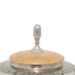 Best deal 🧨 12" Silver Iron Contemporary Decorative Jar by Ivory and Iris ✨ -Cheap Ivory and Iris Store D365446S 4