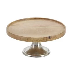 Best reviews of 👍 Brown Mango Wood & Metal Cake Stand Set by Ivory and Iris 🥰 -Cheap Ivory and Iris Store D365460S 3