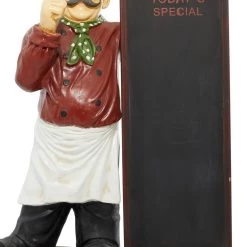 Brand new ⌛ 3ft. Multi Polystone Traditional Chef Chalkboard Sign by Ivory and Iris 🌟 -Cheap Ivory and Iris Store D365461S 6