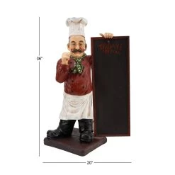 Brand new ⌛ 3ft. Multi Polystone Traditional Chef Chalkboard Sign by Ivory and Iris 🌟 -Cheap Ivory and Iris Store D365461S 7