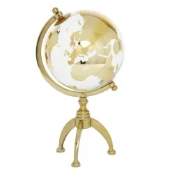 Buy 👏 15" Gold Aluminum Glam Globe by Ivory and Iris 🎉