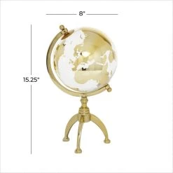 Buy 👏 15" Gold Aluminum Glam Globe by Ivory and Iris 🎉 -Cheap Ivory and Iris Store D365462S 6