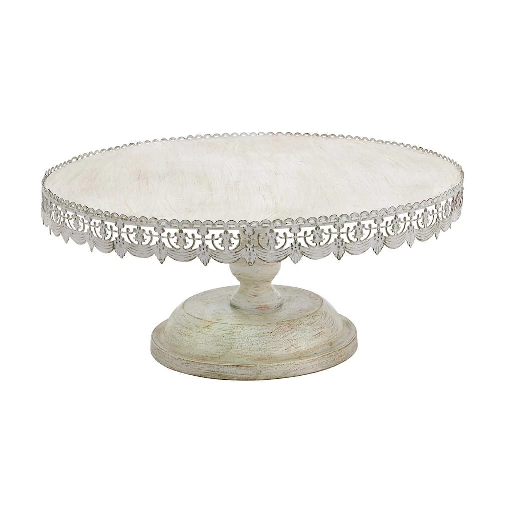 Best Sale π 22" White Iron Farmhouse Cake Stand by Ivory and Iris 𧨠1 Best Sale π 22" White Iron Farmhouse Cake Stand by Ivory and Iris π§¨