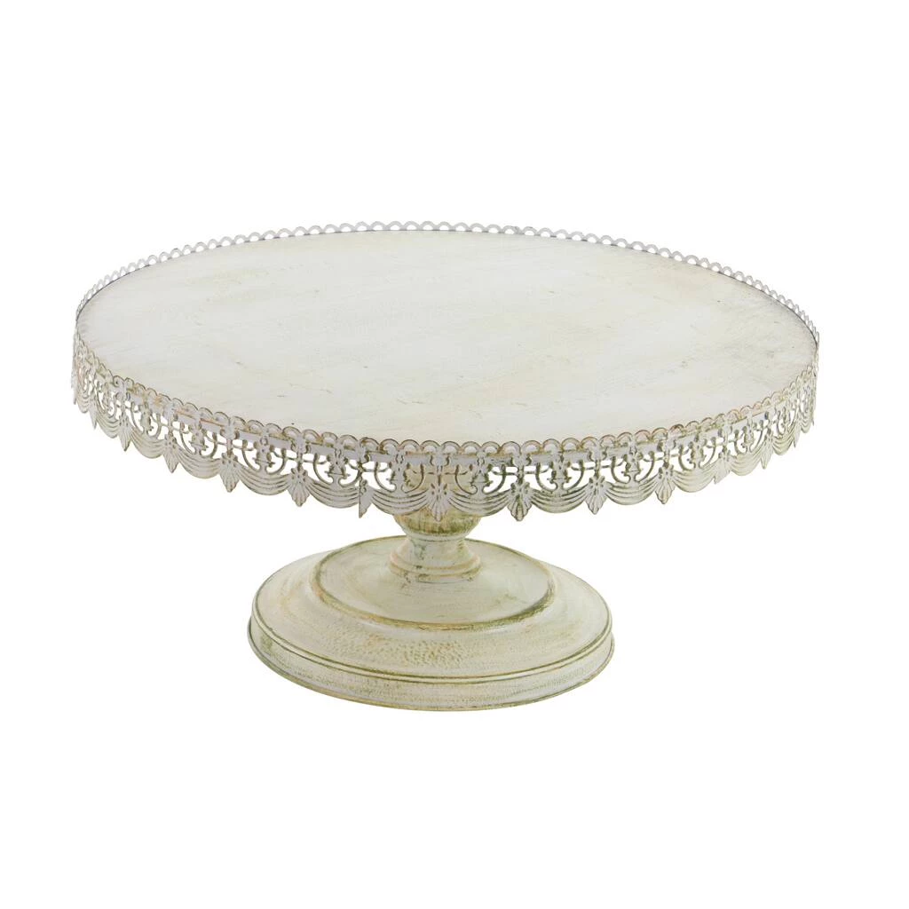 Best Sale π 22" White Iron Farmhouse Cake Stand by Ivory and Iris 𧨠2 Best Sale π 22" White Iron Farmhouse Cake Stand by Ivory and Iris 𧨠- Image 2