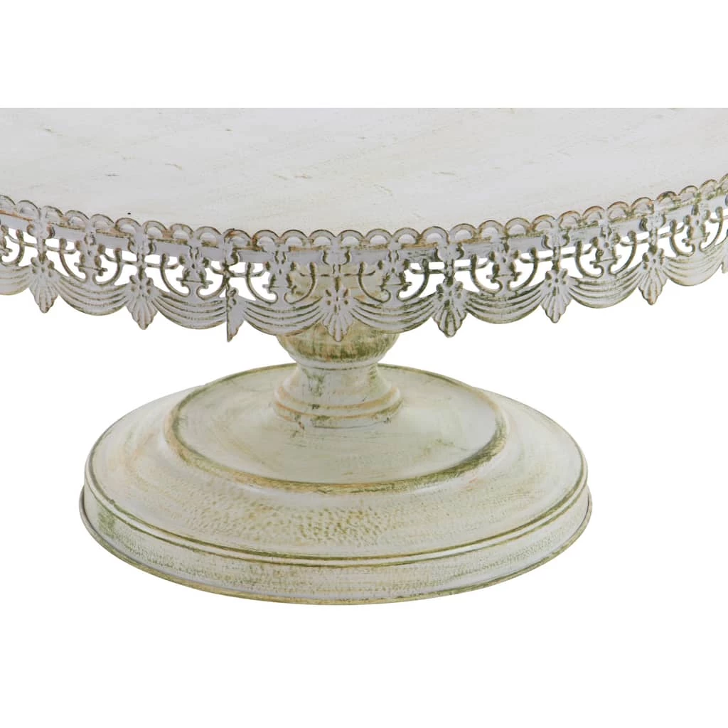Best Sale π 22" White Iron Farmhouse Cake Stand by Ivory and Iris 𧨠3 Best Sale π 22" White Iron Farmhouse Cake Stand by Ivory and Iris 𧨠- Image 3