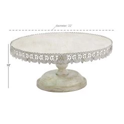 Best Sale π 22" White Iron Farmhouse Cake Stand by Ivory and Iris 𧨠8 Best Sale π 22" White Iron Farmhouse Cake Stand by Ivory and Iris 𧨠-Cheap Ivory and Iris Store D365463S 4