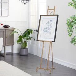 Flash Sale 🤩 57'' Brown Iron Modern Easel by Ivory and Iris 😀 -Cheap Ivory and Iris Store D365472S 9