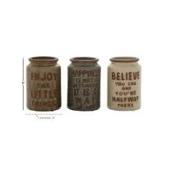 Deals 🛒 Multi Colored Ceramic Vintage Jar Set by Ivory and Iris ⭐ -Cheap Ivory and Iris Store D365474S 11