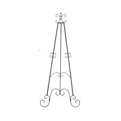 Deals 🌟 69'' Black Iron Traditional Easel by Ivory and Iris 🧨