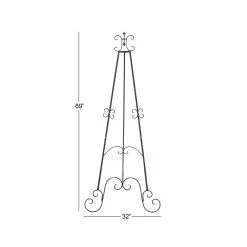 Deals 🌟 69'' Black Iron Traditional Easel by Ivory and Iris 🧨 -Cheap Ivory and Iris Store D365476S 5