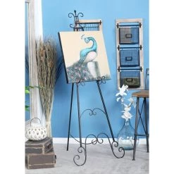 Deals 🌟 69'' Black Iron Traditional Easel by Ivory and Iris 🧨 -Cheap Ivory and Iris Store D365476S 6