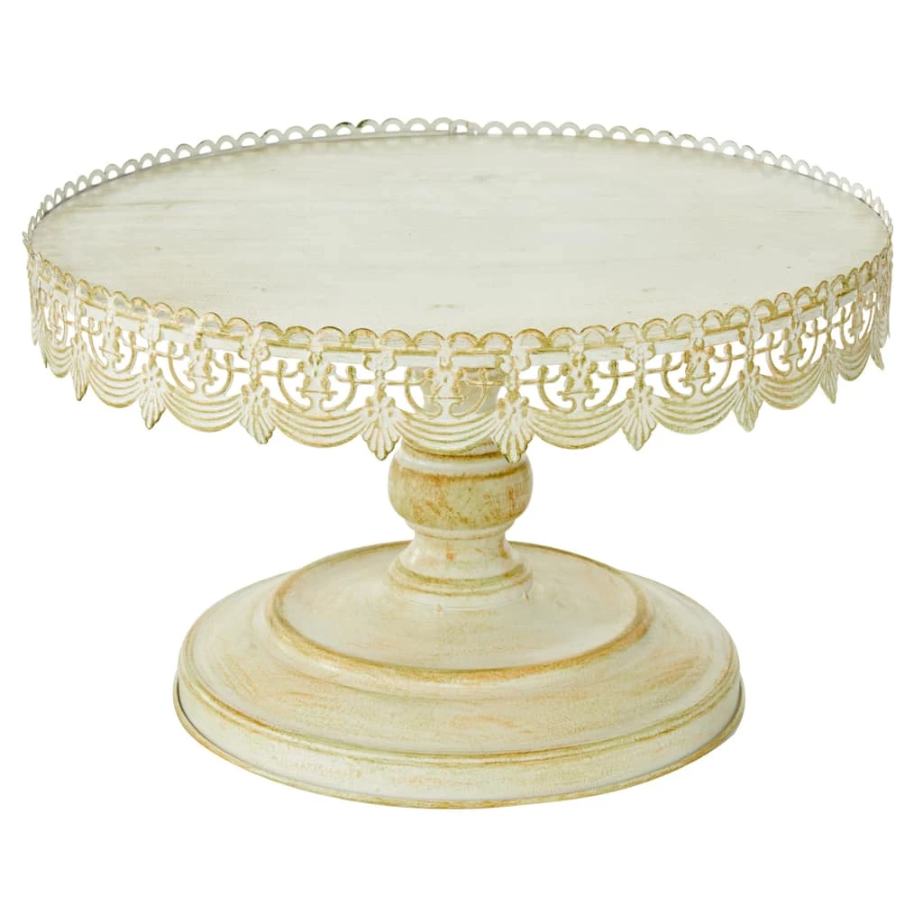 Best Pirce π€© 16" White Iron Farmhouse Cake Stand by Ivory and Iris π 1 Best Pirce π€© 16" White Iron Farmhouse Cake Stand by Ivory and Iris π